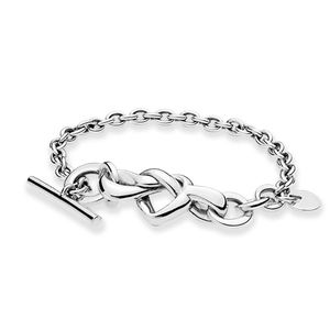 Bracelet à barre t-nouée avec boîte d'origine pour Pandora 925 Sterling Silver Hand Chain Femmes Girls Designer Bijoux Bijoux Cadeaux de fiançailles Bracelets