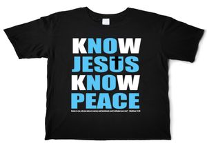 Know Jesus Know Peace T Shirt Men Funny 100 Cotton Camiseta O039 Camiseta de la calle de manga corta Camiseta XS3XL Tops7410876
