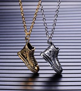 Livraison gratuite Corée Créative Chaussures en toile pour hommes Collier en acier inoxydable Retro Hip Hop Titanium Pendant bijoux de bijoux