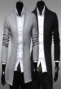 Hombres coreanos Trench Coat Grey Black Men Style Casual Jackets para el cobertizo de cuello para hombre Overcoat 2020 Nuevo otoño Q8309778283