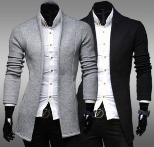 Hombres coreanos Trench Coat Grey Black Men Style Casual Chaquetas para el collar de cuello para hombres Overcoat 2020 Nuevo otoño Q8304134895