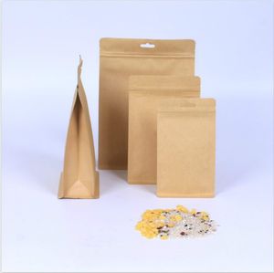 stockage alimentaire en vrac en papier kraft scellant octogonal en aluminium plaque ￠ noix de noix de biscuit sac d'emballage alimentaire