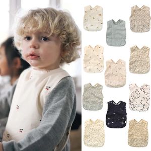 KS Danemark Marque Bébé Floral Mignon Bavoir Imperméable Gilet Infantile Burp Chiffons Garçon Fille Alimentation Repas Protection Salive Serviette Bavoirs 231225