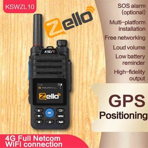 KSUN ZL10 Transceptor de red Zello Walkie Talkie de largo alcance 4G GPS WIFI Móvil Ham Radio Amateur Android 100km 210817