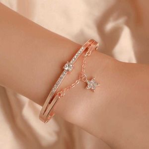 Kuziduocai 2020 Nouvelle mode bijoux en strass stars de la chaîne Bracelets Bangles pour femmes B-67 Q0719