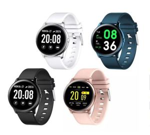 KW19 Reloj inteligente Pulseras Hombres Mujeres Relojes deportivos impermeables Pulsera para iphone ios Android PK Samsung Galaxy Relojes Act9272548