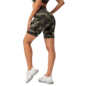 L-309 pantalones cortos alineados para Yoga, ropa de gimnasio, ropa interior para mujer, pantalones estampados de camuflaje que absorben la humedad, mallas para correr, Fitness y Yoga