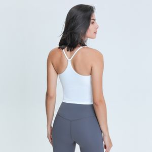 L-97 Femmes Débardeurs pour Yoga Workouts Fitness Chemises de Sport Sexy Gilet Séchage Rapide Respirant Gym Tops U Forme Cou Doux Nouveau T-Shirt Coupe Slim