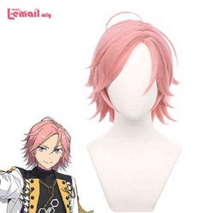 L-Email Wig Love Live Super Star OUKAWA KOHAKU COSPlay Wig Lovelive Pink Femmes courtes Perruques Résistantes de chaleur Hair220505