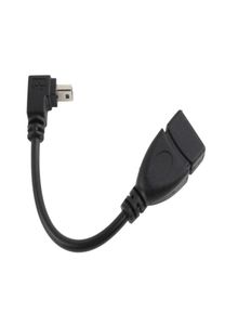 L Sharp 90 degrés USB B Adaptateur de conversion masculin USB Une femme en mini cordon de câble otg 5p pour la voiture MP3 Adapter 8064222