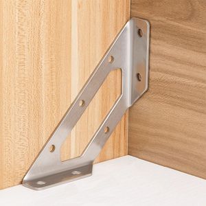 Colgador estilo L, herraje para muebles, soporte de mamparo de esquina, herrajes triangulares, soporte de estante, soporte deflector de pared