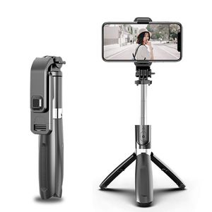 L02 Selfie Stick Support de téléphone monopode Bluetooth trépied pliable avec obturateur à distance sans fil pour téléphone portable avec boîte de vente au détail DHL FEDEX