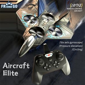 L0712 RC Plane 2.4g Remote commande Aircraft Gravity Senting Helicopter Glider With Light Epp mousse Fighters for Boys Children 240319