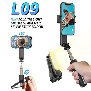 L09 Gimbal Stabilizer Selfie Stick Tripod with Fill Light Wireless Bluetooth for HUAWEI Xiaomi IPhone Cell Phone Smartphone