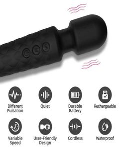 L12 masajeador Juguete sexual 20 velocidades Mini vibrador potente para mujeres Punto G AV Varita mágica Estimulador de clítoris Consolador Vibrador Adulto Coup2926841