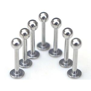 Labret Jewelry10Pcs 18G bola labio anillo nariz oreja Bar Stud Acero inoxidable Piercing cuerpo joyería venta al por mayor Drop Delivery 2021 Ahrwb