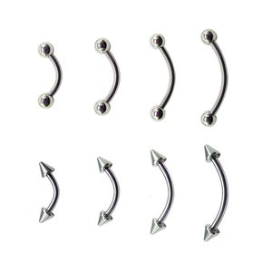 Labret Lip Piercing Bijoux 100pcslot Corps Sourcils Goujons Boucle D'oreille Courbe Barbell Anneau Cône Boule En Gros 230614