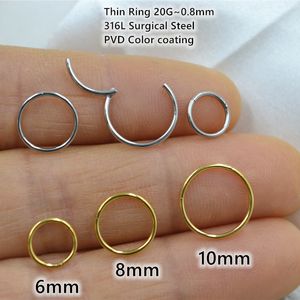 Labret Lip Piercing Bijoux 50PCS 20G 316L Acier Barre Mince Oreille NoseLip Hoop Anneau Sans Soudure Septum Segment Clicker Cartilage Boucle D'oreille Daith Helix 230906