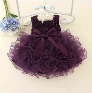 Dentelle Fleur Bébé Robe De Princesse De Mariage Robes De Baptême Infantile Bébé Filles Robes Pour La Fête Occasion Enfant 1 An Robe D'anniversaire G1129