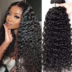 Lace s 12A Water Wave Bundles Non transformés bouclés 3 100 Cheveux humains s Deep Wholesale Raw Virgin Remy 230214