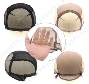 Bonnets de perruque en dentelle pour la fabrication de perruques, bonnet de perruque réglable avec sangle, bonnet de tissage suisse, petit et moyen7569325