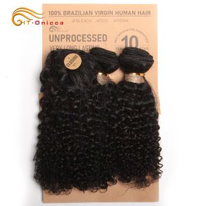 Lace Wigs Hair pieces Kinky Curly Bundles With Clre Natural Human Short Indian Circular 230629