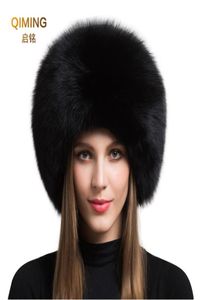 Mesdames 100 Real Fox Fur Hat Femmes Femmes Hiver Warm Luxury Ski Ski Head Warmmer Earmuff Y Mouton Swear Snow Cap 2010199499160