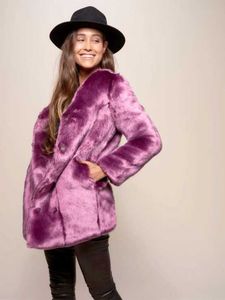 Vêtements pour dames Veste pour femme Porter moyen et long en vrac Fluffy Soft Rabbit Hair Imitation Fur Coat Listed 211207