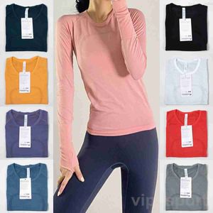Lady Long Sleeve Sport Yoga T-Shirts Exercice Tee Shirt Gym Swiftly Tech Stretch Running Top Définir Populaire Athlétique Tshirt Haute Élasticité
