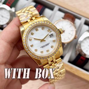 Lady Watch Designer Menwatch Ladies Watch 31 mm Gold Watches en acier inoxydable Diamond Watch For Woman Movement Watches Silver Strap Watches Mens Luxurys Montres