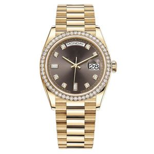 Montres Ladys Mouvement mécanique automatique 41 / 36mm Bracelet en acier inoxydable 904L Lunette en diamant Lumineux Étanche Dames automatique Ice Out Lady Fashion Watch