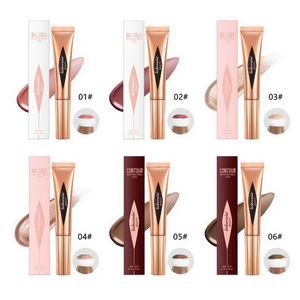 Lakerain stylo de maquillage multi-usages Blush stylo Contour haute brillance pointe éponge nacrée Fine brillante bâton de beauté éclaircissant