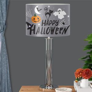 Cubiertas de lámpara, sombras caídas y al por mayor, regalos de Halloween, sombra de dibujos animados, cubierta gris para mesa de dormitorio para niños, decoración del hogar de vacaciones 2021