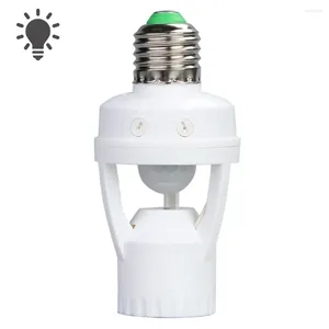 Supports de lampe AC 100-240V E27, convertisseur de douille avec capteur de mouvement PIR, Base d'ampoule, interrupteur d'ampoule Intelligent