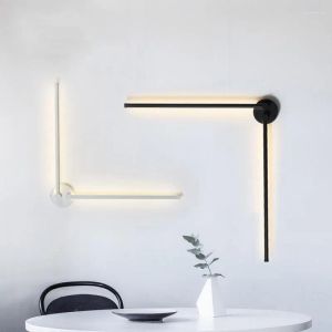 Lampe lampe lampe moderne LED à côté de l'éclair rotatif d'éclairage intérieur pour le salon