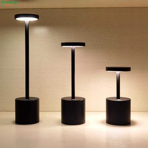 Lamps Golden Mini Aluminium Alloy Touch Dimmable Cordless Table Lamp With 5200ma Rechargeable Battery For Restaurant Hotel Ktv Bar AA230421