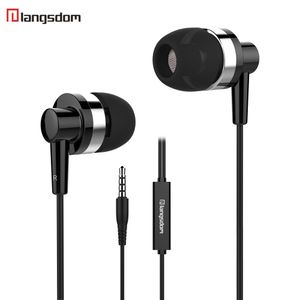 Langsdom JD89 Auriculares intrauditivos Super Bass 3.5MM Con aislamiento de ruido de micrófono para Samsung Con caja de venta al por menor