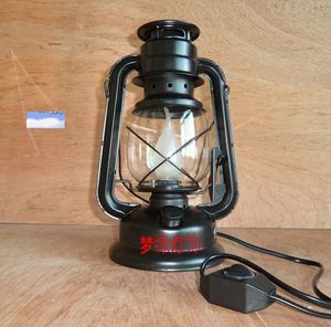 Linterna luz de mesa lámpara de queroseno iluminación de cama vintage decoración moderna lámpara LED