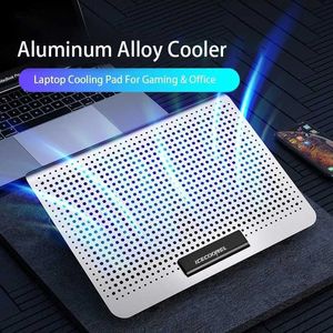 Laptop Cooling Pads ICE COOREL Notebook Radiator Cooling Fan Laptop Pad Aluminum Alloy 2 USB Ports 11-19 Inch Laptop Cooler Stand For Gaming L230923