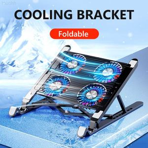 Laptop Cooling Pads New Laptop Cooler Base Stand Foldable Laptop Cooling Pad Portable Adjustable Notebook Stand for 11-17.3 Inch with 2/4 Fans L230923