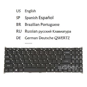 Clavier d'ordinateur portable pour Acer Aspire A315-23 A315-23G A315-35 A315-43 A315-57 A315-57G A315-58 US espagnol russe portugais allemand HKD230825. 230824 HKD