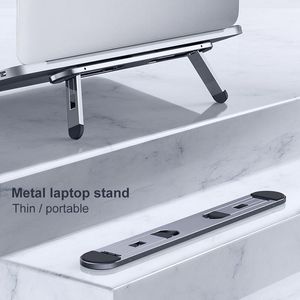 Support de tablette pour ordinateur portable en métal Mini support portable pliable support de conception ergonomique réglable à deux angles léger et léger