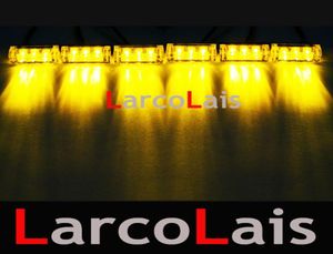 LarcoLais bleu ambre rouge blanc vert 6x3 LED feu clignotant stroboscopique d'urgence voiture lumières Kit4663758