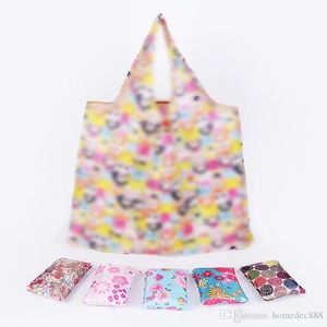 Bolsas de compras de gran capacidad, bolsa de almacenamiento reutilizable plegable impermeable, respetuosa con el medio ambiente, varios estilos, venta al por mayor mixta