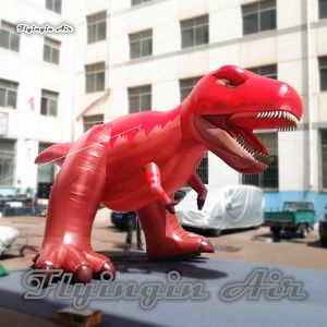Dinosaurio inflable rojo grande, globo T.rex, 5m, tiranosaurio Rex soplado por aire feroz, modelo para decoración de parques