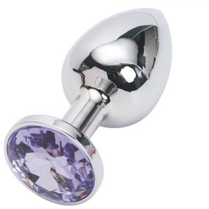 Grande Taille En Métal Anal Plug Butin Perles En Acier Inoxydable + Bijoux En Cristal Sex Toys Produits Pour Adultes Butt Plug Pour Les Femmes Homme C18112701