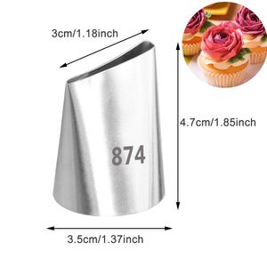 Large Size Rose Flower Stainless Steel Icing Piping Cake Nozzles Cream Decoration Pastry Tips Cake Dessert Decorators Tool #874