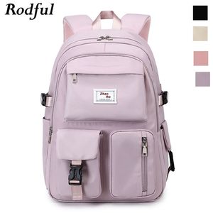 Grand sac à dos solide pour femme, sac d'école noir Beige 15,6 pouces, cartable pour ordinateur portable, cartable pour femmes, adolescentes, filles, adolescentes 220425