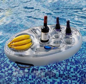 Flotadores de agua grandes Bandeja de fruta flotante Cerveza Agua potable Hielo Bar fiesta que sirve piscina flotante bandejas al por mayor