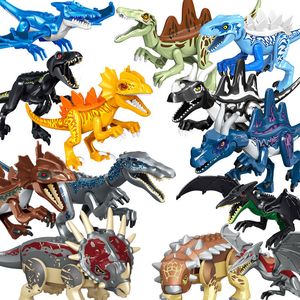 Figuras de dinosaurios del mundo grande para niños, ladrillos para ensamblar Juguetes de bloques de construcción, Tiranosaurio Rex, regalos